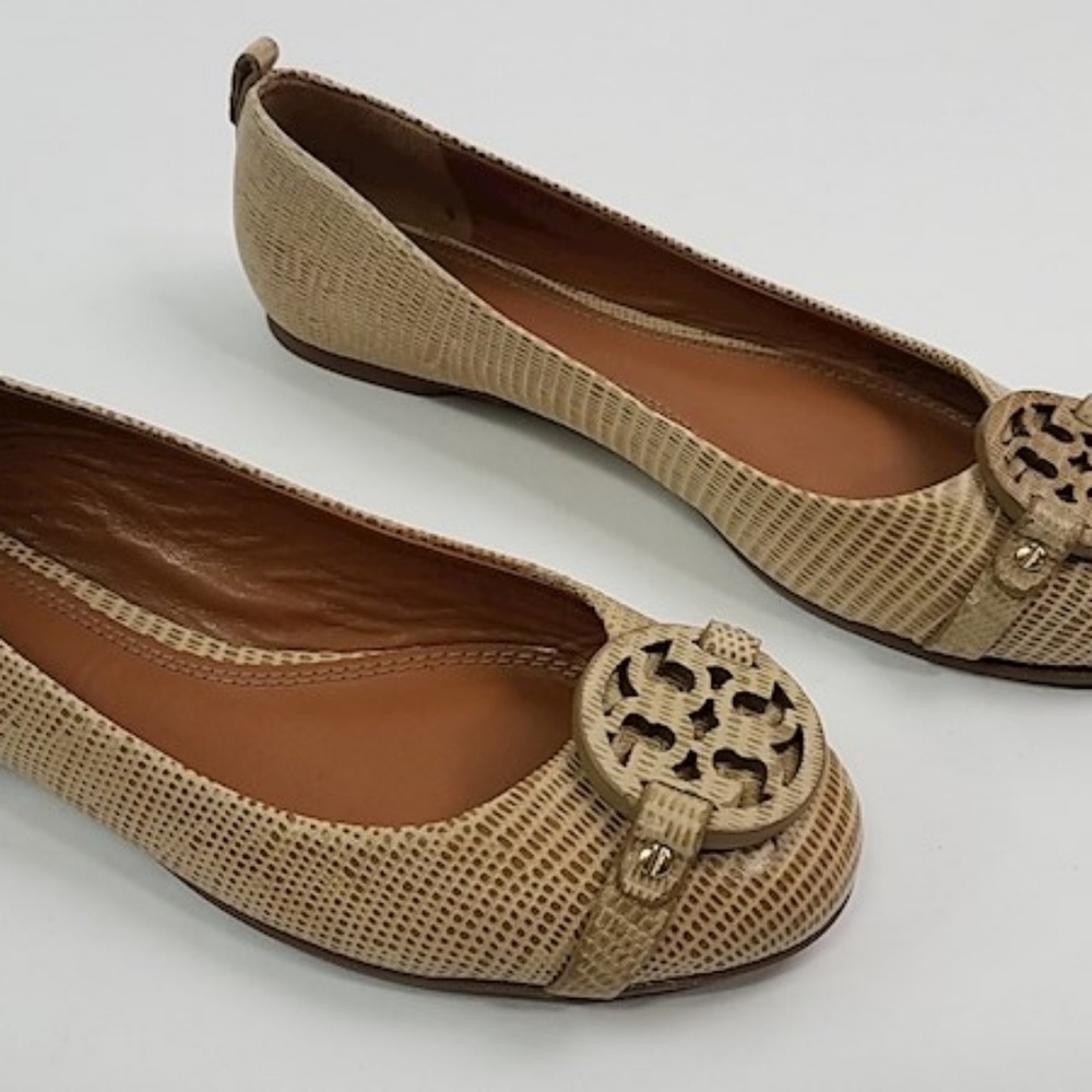 NEW Tory Burch Mini Miller Flats Trench Tan 7
